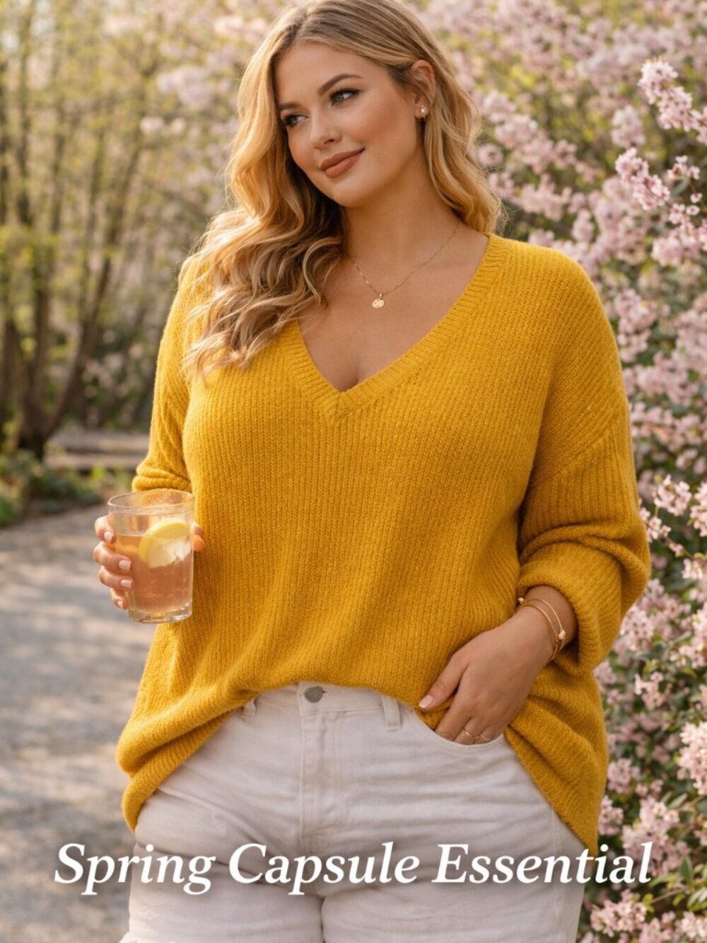 NWT Express Mustard Gold V Neck Sweater XL Fall Cozy Soft Knit Pullover
